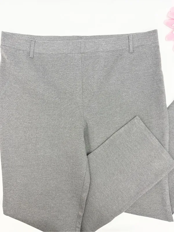 Quince Ultra-Stretch Ponte Straight Leg Pants Charcoal Grey Office - Image 6