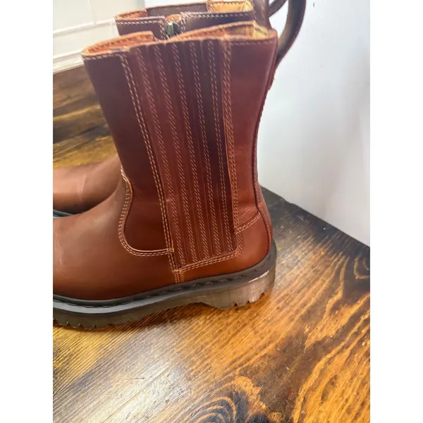Doc Martens Brown Amaayah Lo Leather Boots Size 6 Women - Image 3