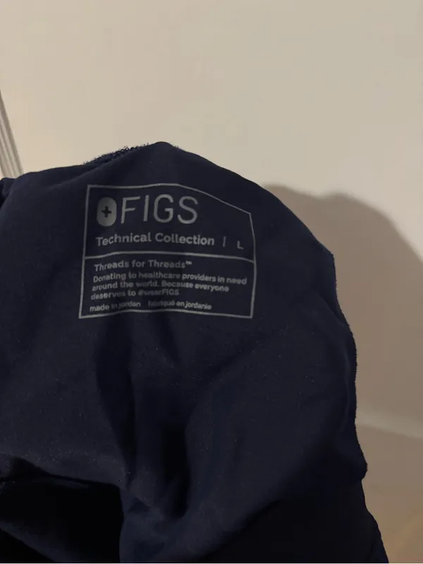 Figs Women’s Size L Straight Leg Blue Polyester Kade Cargo Scrub Pant - Image 3