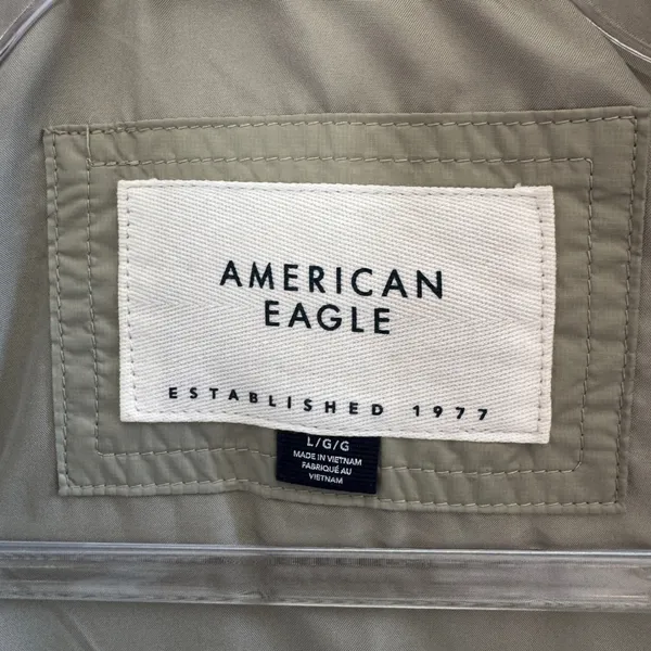 American Eagle Sage Green Puffer‎ Vest Womens Large Quilted Full Zip Gorpcore - Image 3
