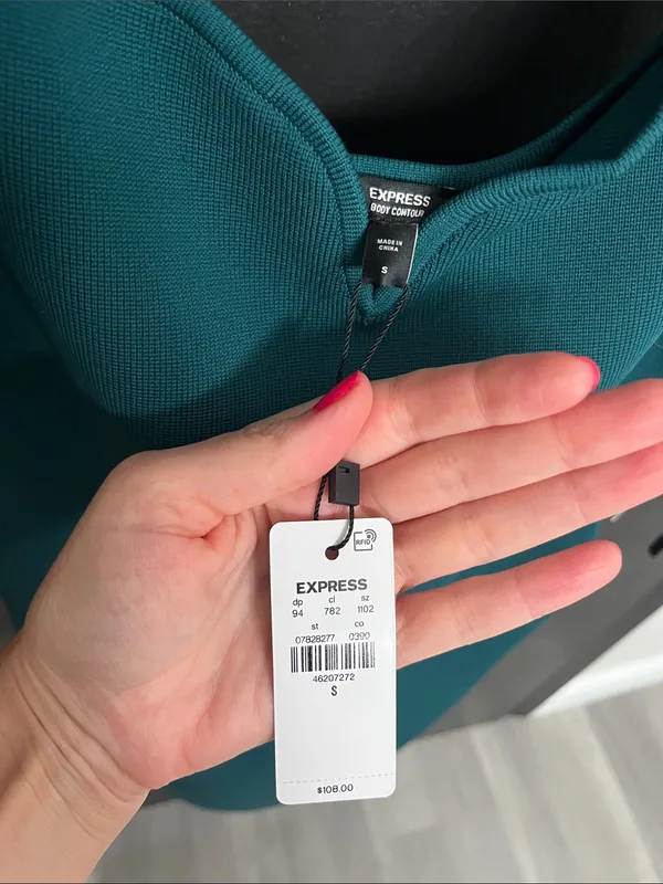 Express Teal Spaghetti Strap Midi Dress - Image 2