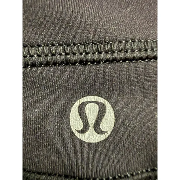 Lululemon Black Seamed Athletic‎ Yoga Leggings Pants Size 6 Mid Rise 27 Inseam - Image 4