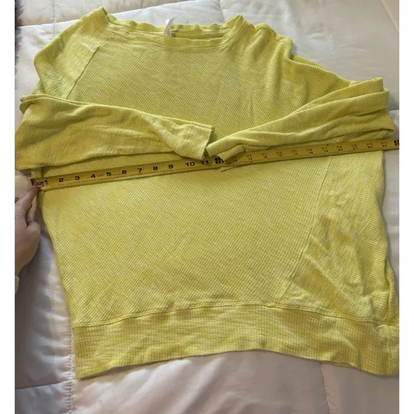 Anthropologie Damiana Dolman Sleeve Slouchy Pullover Top Small S Yellow Green - Image 6