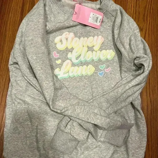 NWT Stoney Clover Lane x Target Crew Sweatshirt Gray S - Image 3