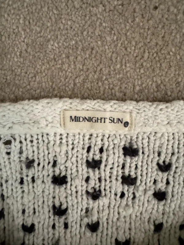 Black & White Marled Crewneck Sweater - Women - Image 2