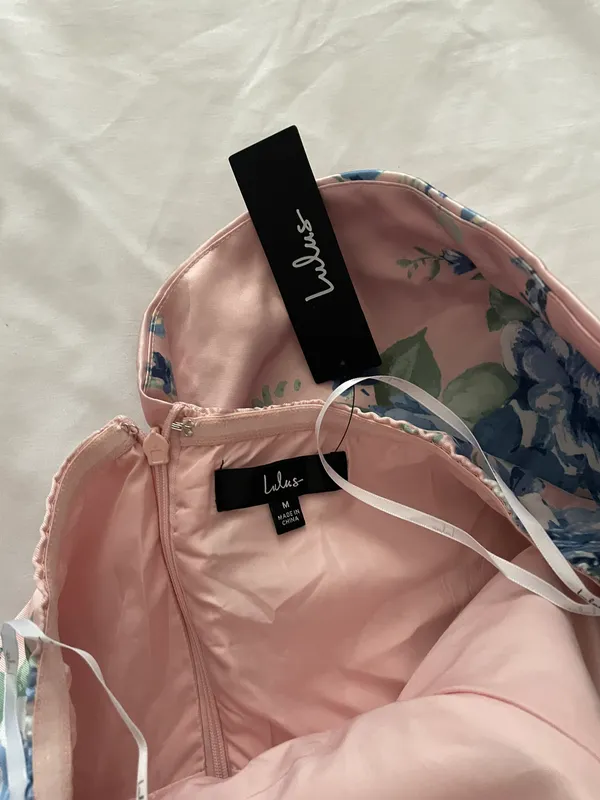 Lulus Soiree Darling Pink Floral Bow Off-the-Shoulder Mini Dress - Image 14