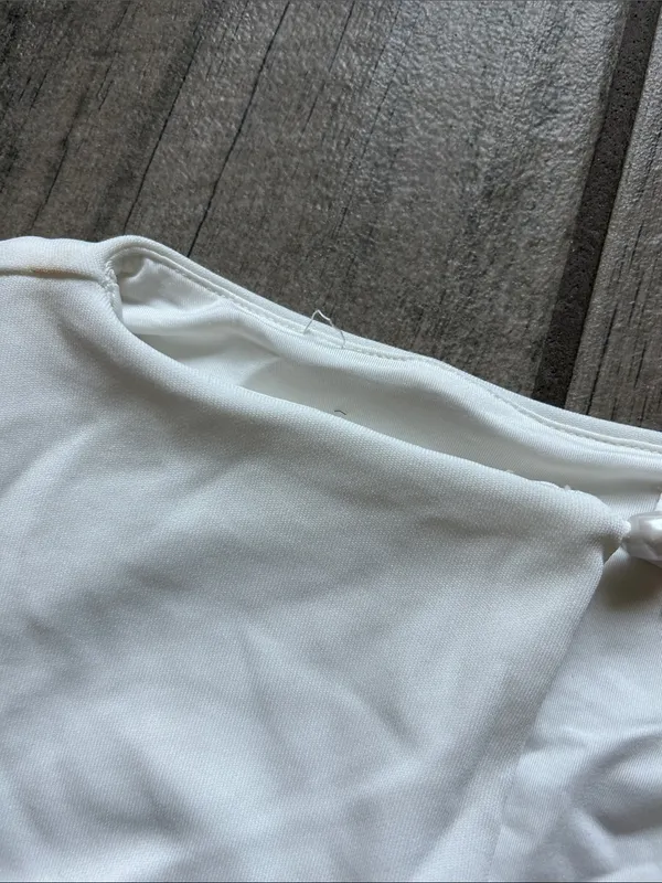 Lovers + Friends White Ruched Mini Dress - Image 4