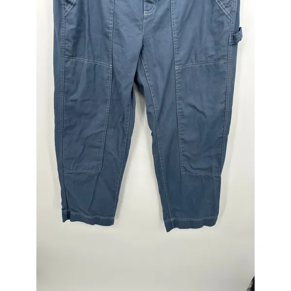 Old Navy‎ Blue Cargo Pants Women Sz 12 High Rise Straight Gorpcore Outdoors - Image 4