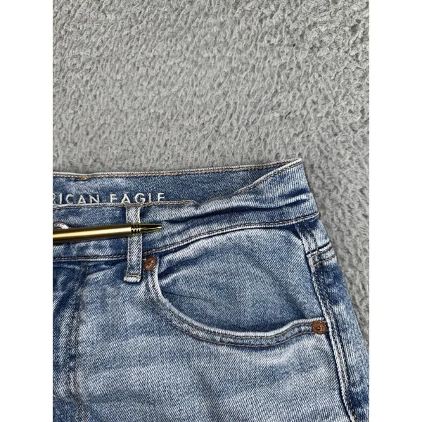 American Eagle Denim Shorts Women 8 Highest Rise 90s Boyfriend Raw Hem Festival - Image 8