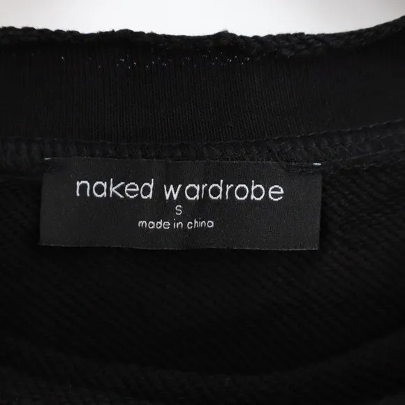 Naked Wardrobe Mens Black Sweatshirt and Jogger Sweatpants Set Size S - Image 3