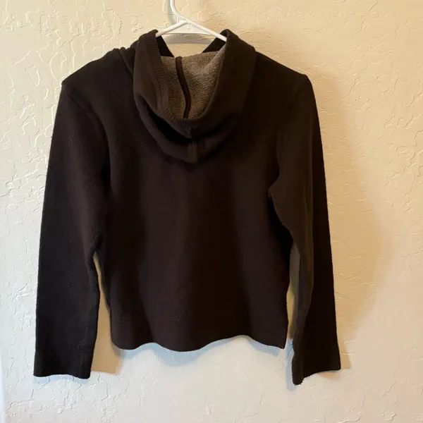 Banana Republic hooded sweater. Sz Medium Brown. - Image 3