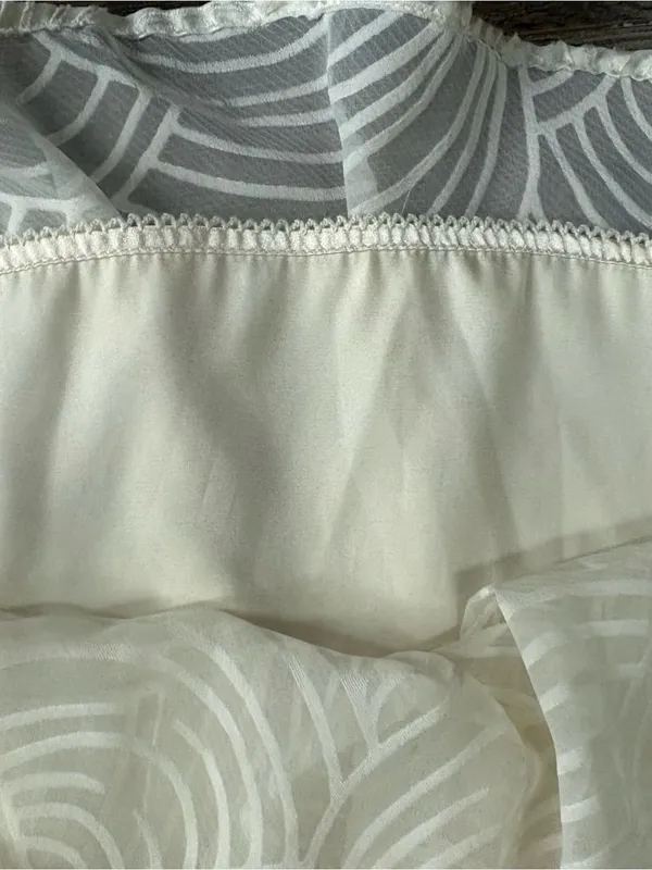 HD in Paris Anthropologie Ivory Cream Layered Babydoll Tank Top Shirt Cami - Image 4