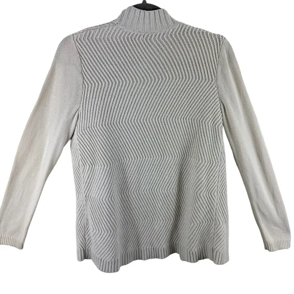 Gap Cream Long Sleeve Ribbed Knit Open Cardigan Sweater Size M‎ - Image 2