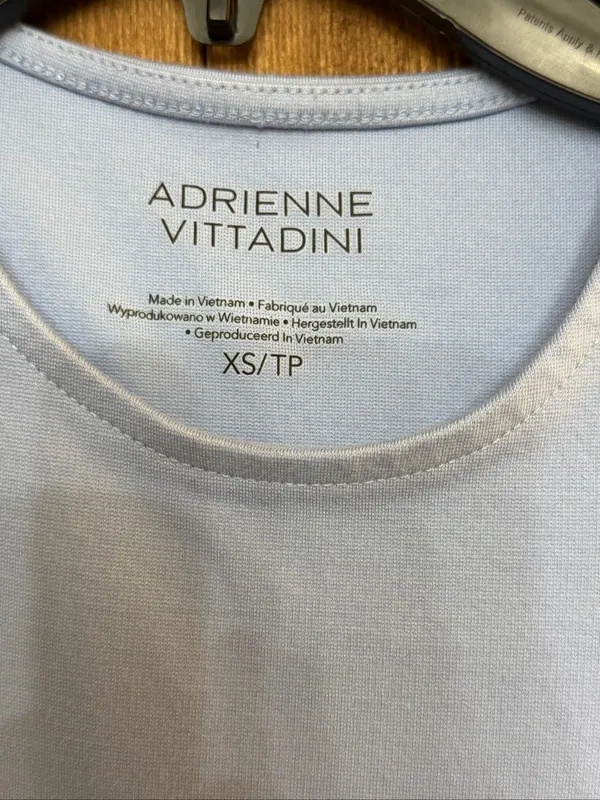 Adrienne Vittadini Women’s XS Light Blue Sleeveless Tank Top Crew Neck (9346) - Image 2
