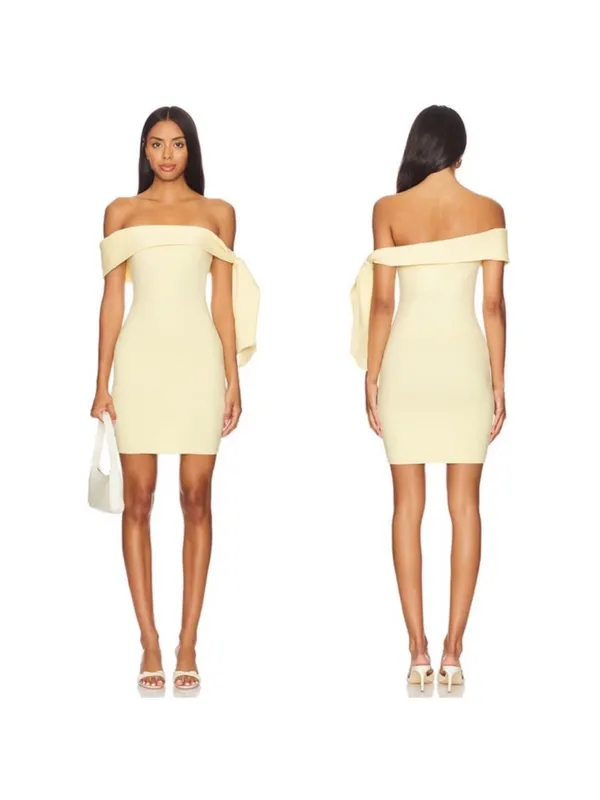 Revolve SNDYS Jaymes Mini Dress in Panna Cotta - Image 4