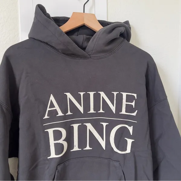 Anine Bing Harvey Serif Sweatshirt in Black - NWT - Image 5
