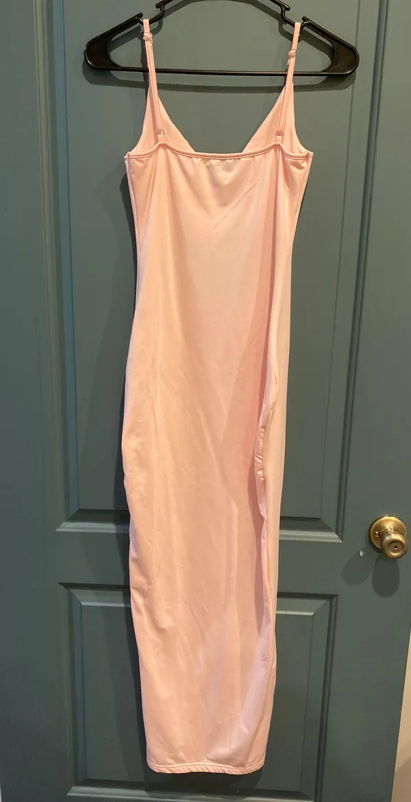 Light Pink Body Con Maxi Dress - Image 2