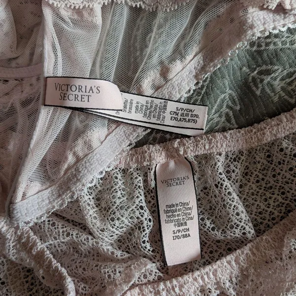 Victoria's Secret Pink Lace Pajama Set - Image 2