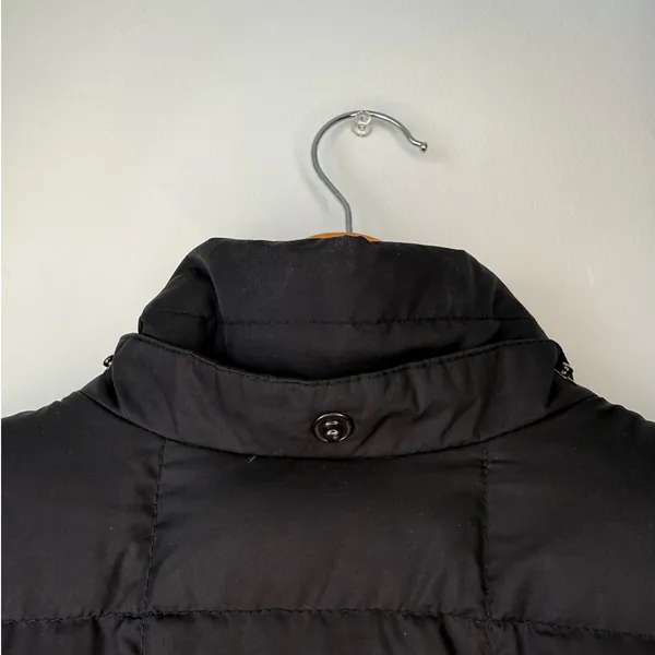 Lands' End Long Goose Down Quilted Puffer Winter Coat Black Women's Size Small - Image 5