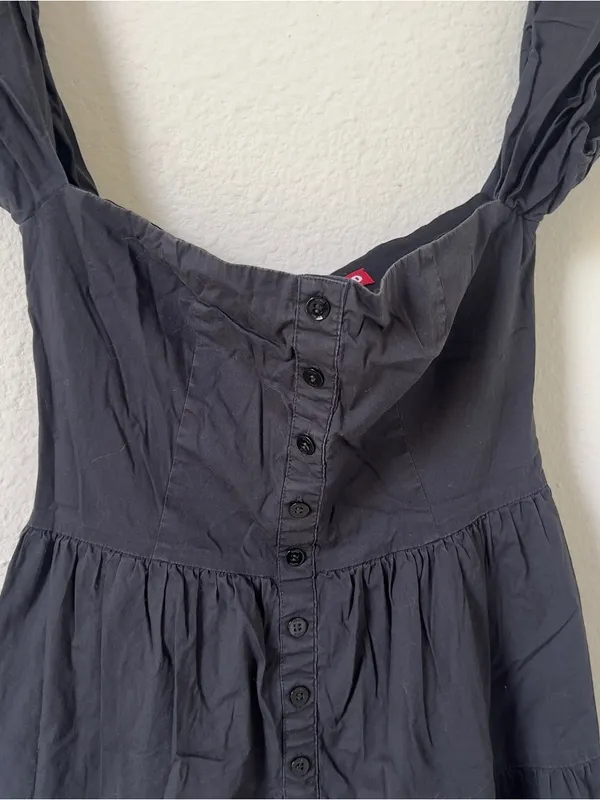 Staud Elio Off The Shoulder Dress in Black - Image 6