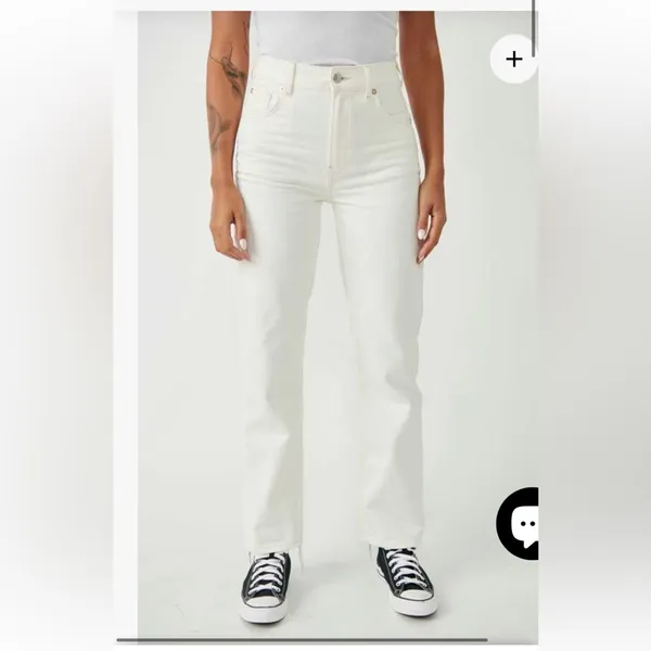 We The Free Pacifica straight legs dust white jeans s30 - Image 7