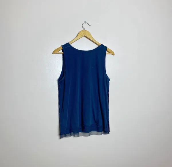 CLEAROUT! Navy J. Crew Collection Sequin Tank Size M VGUC - Image 3