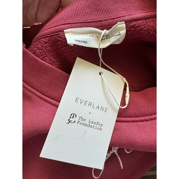 NWT Everlane x Laufey Foundation Embroidered Sweatshirt Womens Large USA - Image 6