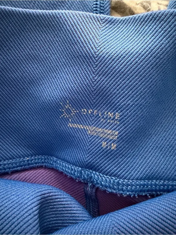 OFFLINE by Aerie High Waisted Blue 7/8 Leggings Medium M Athletic Yoga - Image 5