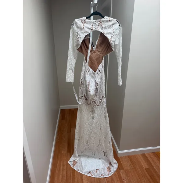 NEW Elliatt Registry Gown Bridal White Maxi Dress size XS - Image 7