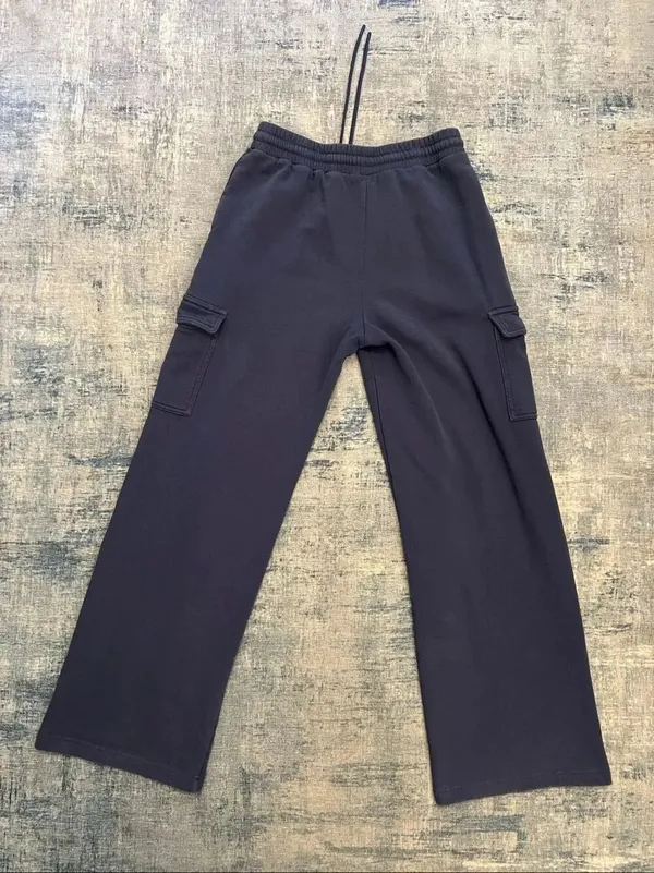 Nordstrom BP Blue Wide Leg Cargo Jogger Sweatpants Women's Size Small - Image 2