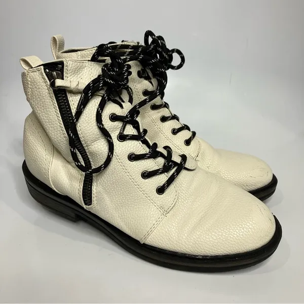 Bare traps Amysue white combat boots zip up women’s‎ size 7.5 punk casual - Image 4