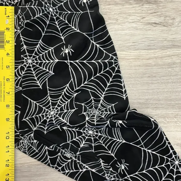 No Boundaries Black with White Spider & Web Print Soft Fleece Jr Size L (11-13) - Image 10