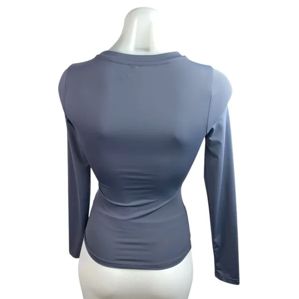 Princess Polly Women's Blue Long Sleeve Crew Neck Stretch T Shirt Tee Top Size 0 - Image 2