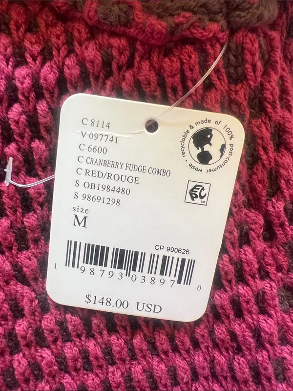 Free People Maisie Oversized Sweater Cranberry Fudge‎ Boho Slouchy M NWT - Image 6