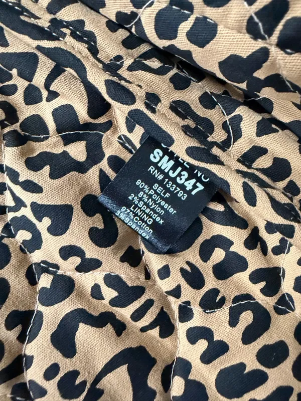 NWT-POL Floral Courdory Quilted Cheetah Oversized Vest Size small / medium - Image 6