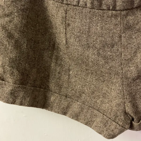 Vintage Women’s Brown Tweed Lined Shorts Spring No Size/Care Tag - Image 3