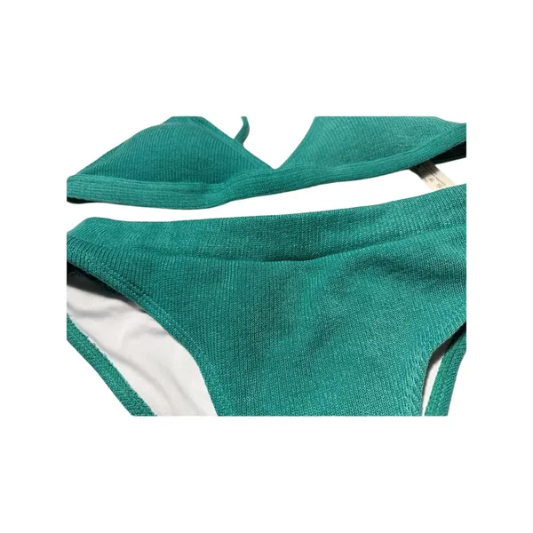 Ribbed Bikini Set-High Waisted & Triangle Top L 12 14 NWOT - Image 5