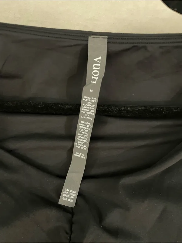 Vuori NWT Long-Sleeve Black Ruched Crop Top Bra Size M - Image 6