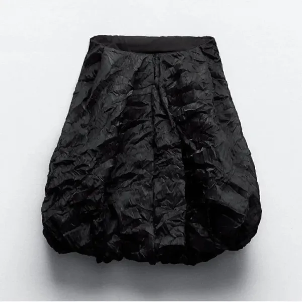 Zara Black Balloon Mini Dress Limited Edition(Size Large) - Image 4