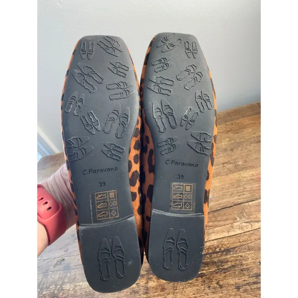 C. Paravino Leopard Ballet Flats size‎ 39 Brown Size 8.5 - Image 6