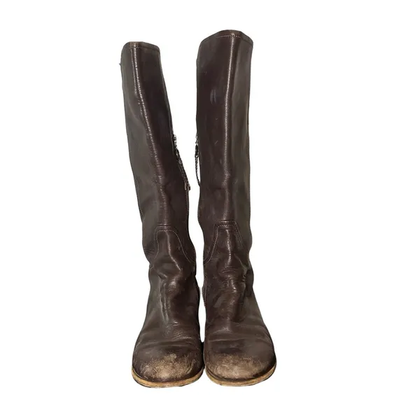 UGG Australia Amberlee Espresso Leather Equestrian Style Boots, Size 9.5 - Image 5