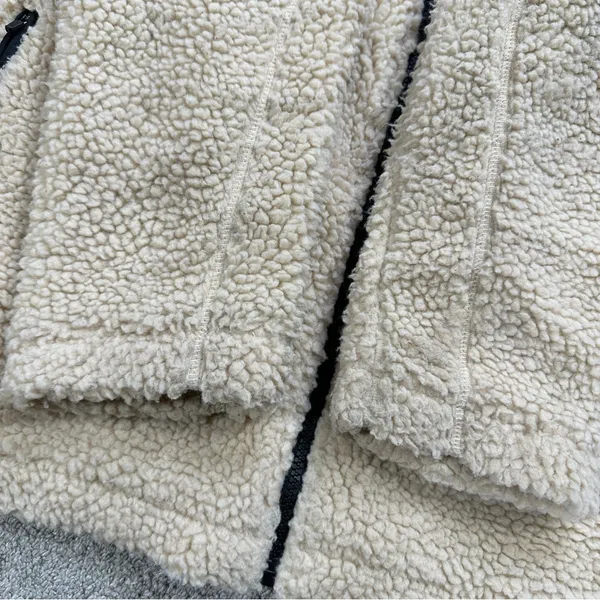 Eddie Bauer Women’s Chilali Fleece Full Zip Jacket Hooded Sherpa in Beige 2XL - Image 7