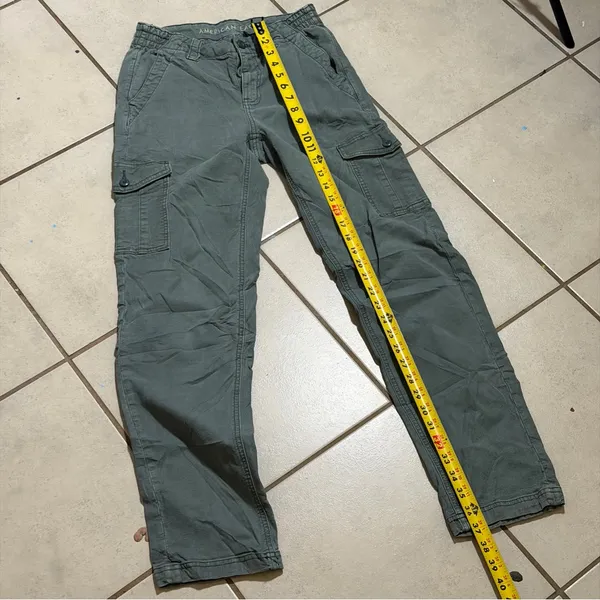 American Eagle‎ Outfitters Women Gray/Green Cargo Stretch Pants size 0 - Image 8