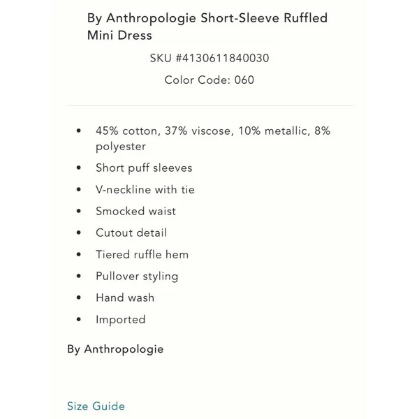 Anthropologie Short-Sleeve Ruffled Mini Dress - Image 3