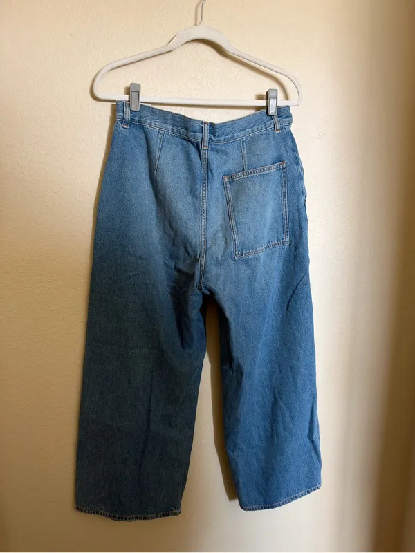 COS Mid Rise Wide-leg Baggy Blue Light Wash Jeans Women's Size 28 - Image 4