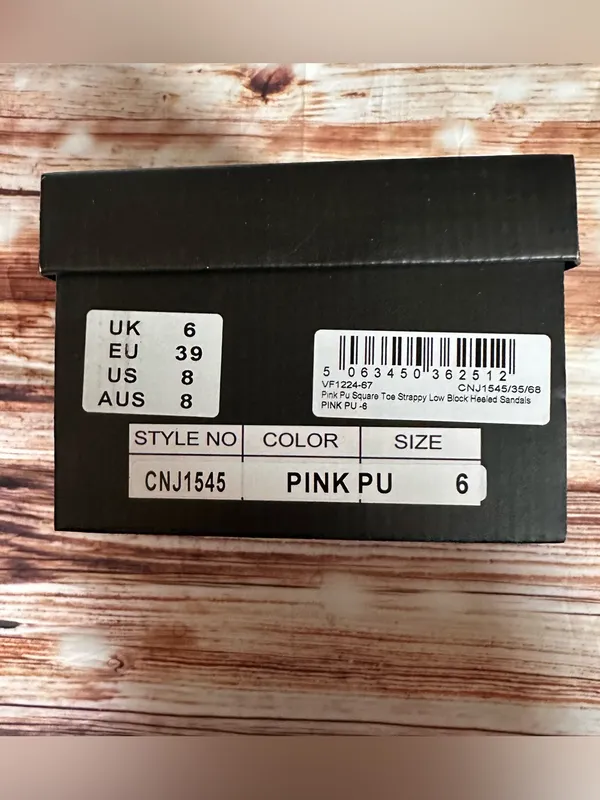 PRETTYLITTLETHING Pink Square Toe Strappy Low 4” Block Heeled Sandals Size 8 NIB - Image 14