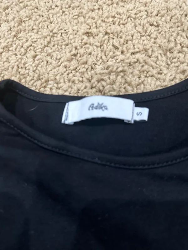 Adika black long sleeve crop top - Image 2