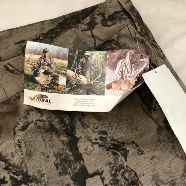 NWT Natural Gear Men’s Camouflage Camo Khaki Brown Cargo Pants Streetwear Hiking Outdoor 100% Cotton-Men XL Measurement in pics - Image 4