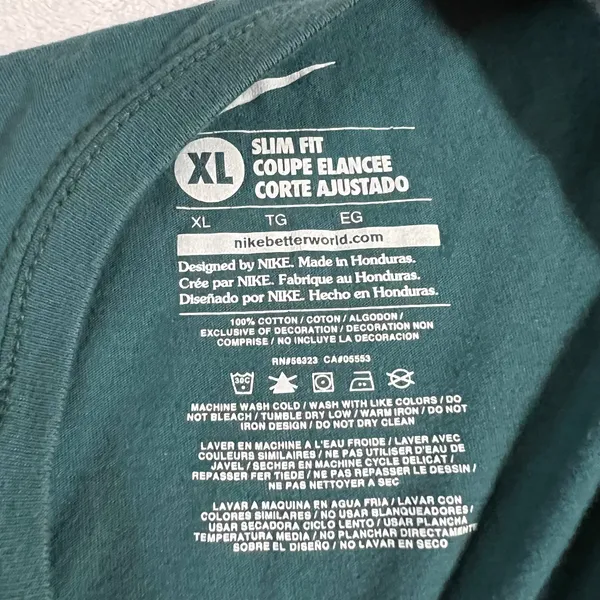 Nike Crewneck Slim Logo Graphic Fit T-Shirt Size XL Cotton Athleisure Casual - Image 4