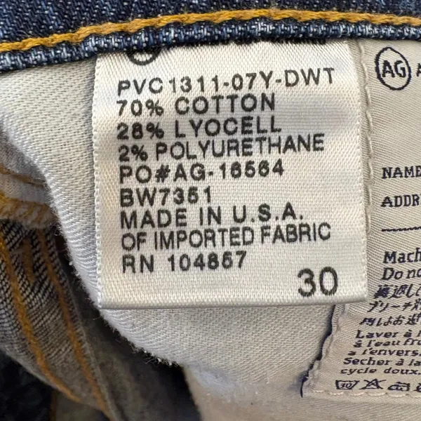AG Adriano Goldschmied Pixie Roll-Up Shorts Dark Wash‎ Denim Size 30 - Image 5
